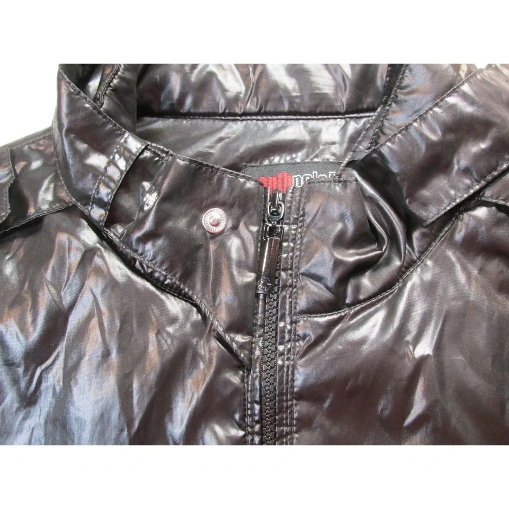 SOUTHPOLE Bomber Jacket Men XL Black Retro Y2K Pockets Embroidered Logo Vintage